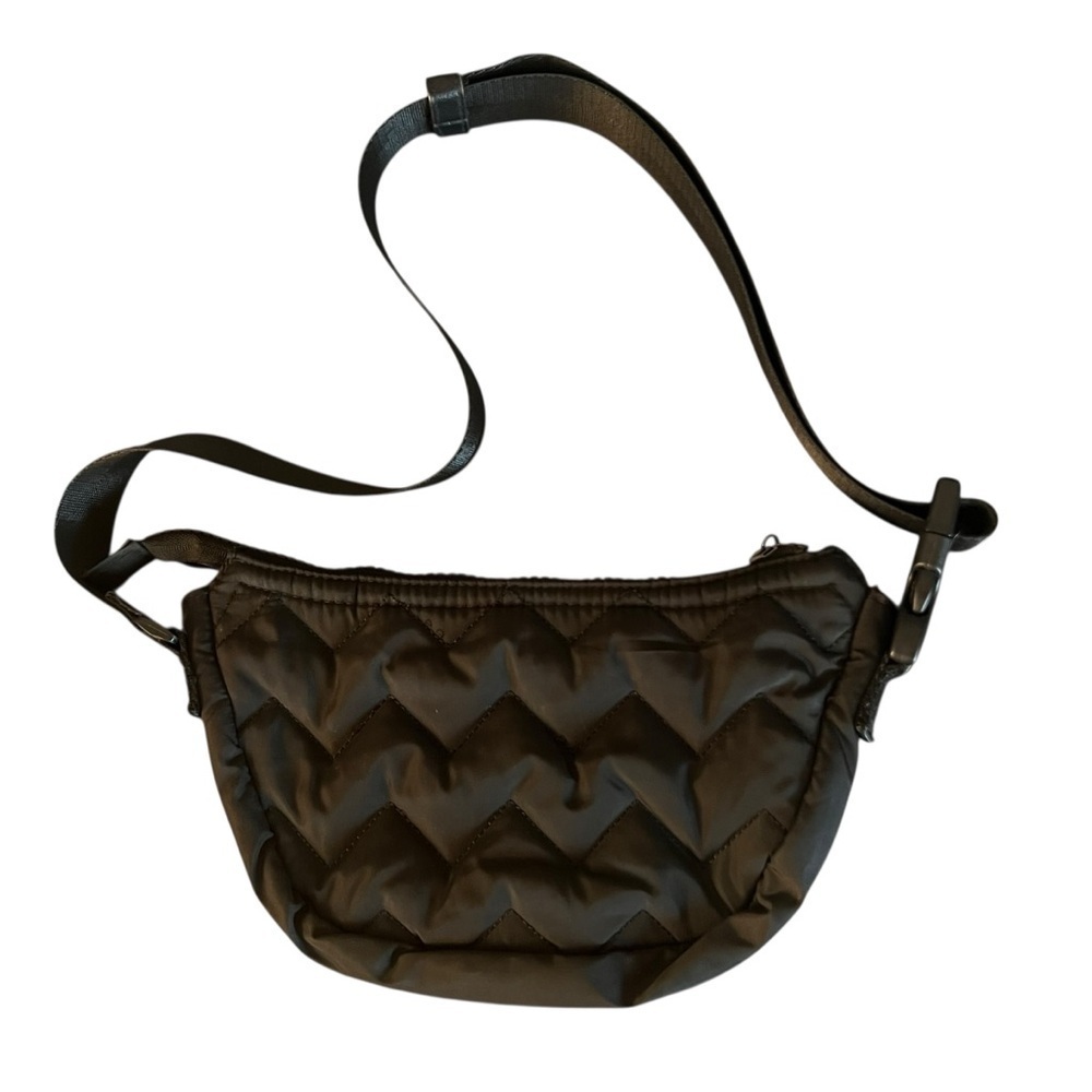 NWOT Topshop nylon quilted shoulder bag in black
